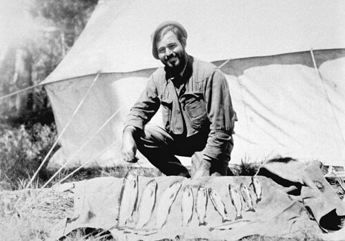 "Ernest Hemingway Fishing Michigan Trout Image" by UpNorth Memories - Don Harrison is licensed under CC BY-NC-ND 2.0